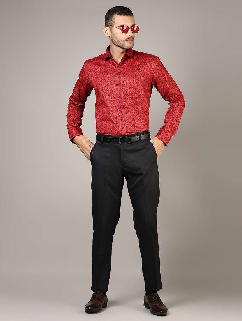 men printed collared long sleeves shirt - 21922703 -  Standard Image - 4
