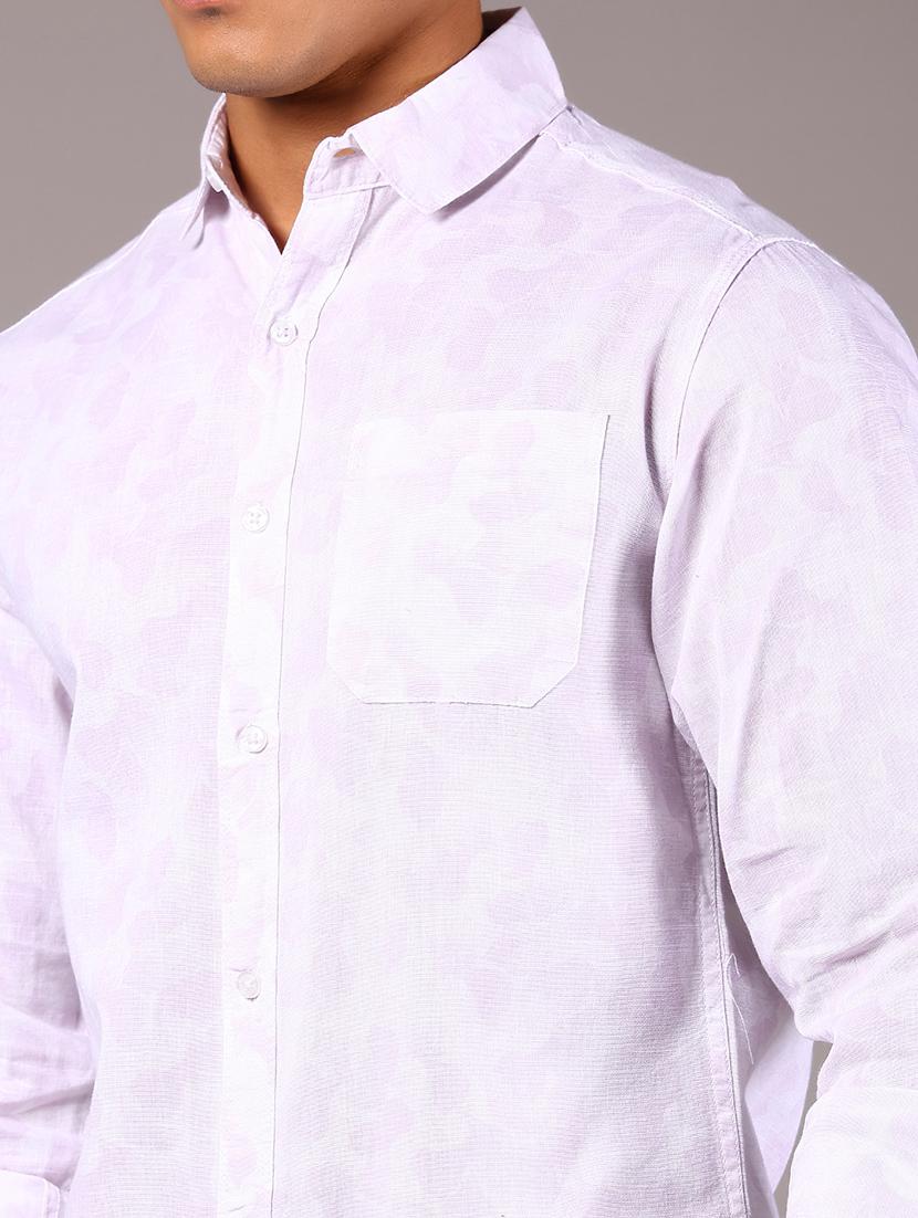 men printed collared long sleeve casual shirt - 21922784 - Standard Image - 4