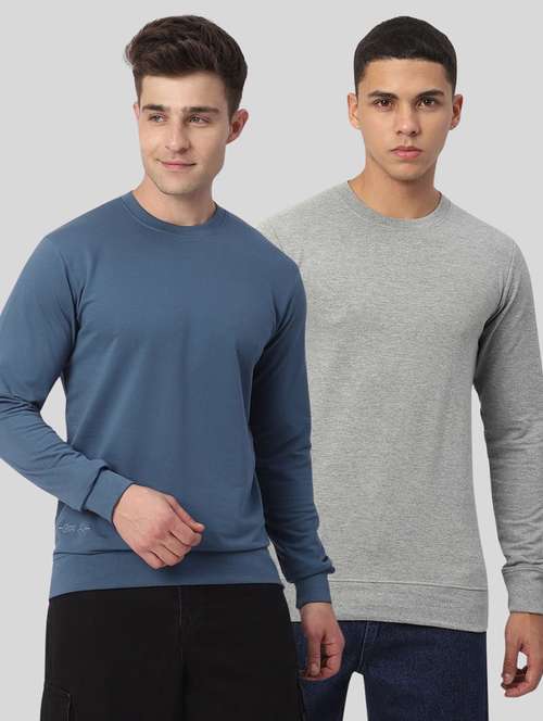 men pack of 2 solid long sleeves sweatshirt - 21922818 -  Standard Image - 0