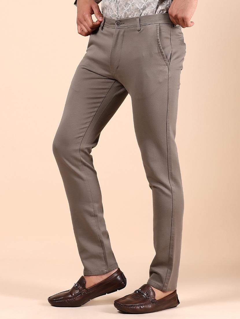 men solid mid rise regular fit chinos - 21922843 - Standard Image - 1