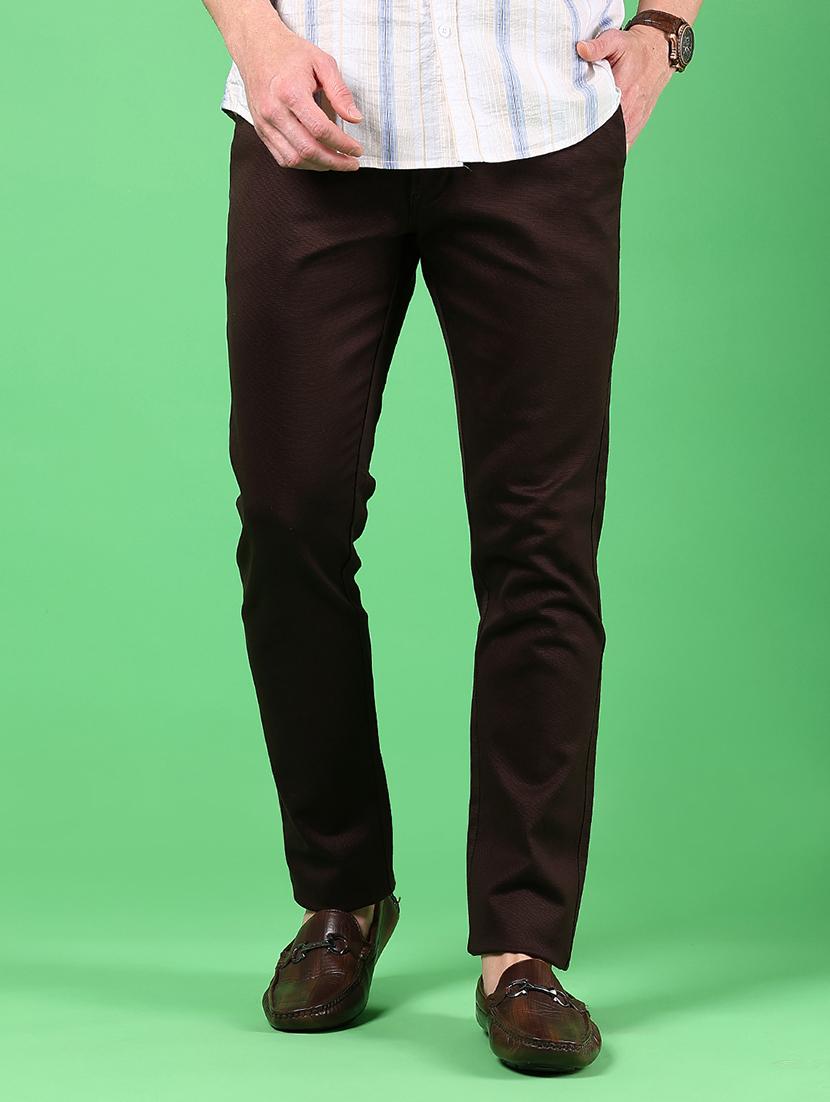 men solid mid rise regular fit chinos - 21922875 - Standard Image - 1