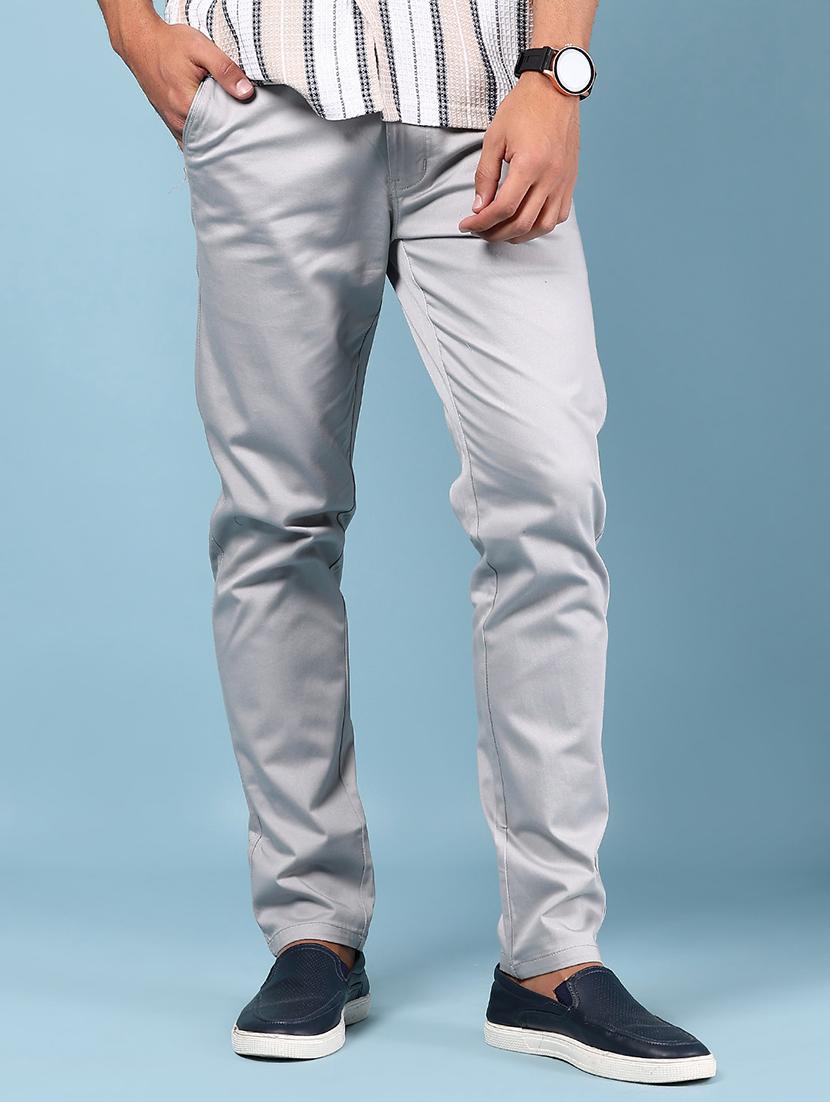 men solid mid rise regular fit chinos  - 21922877 -  Standard Image - 1