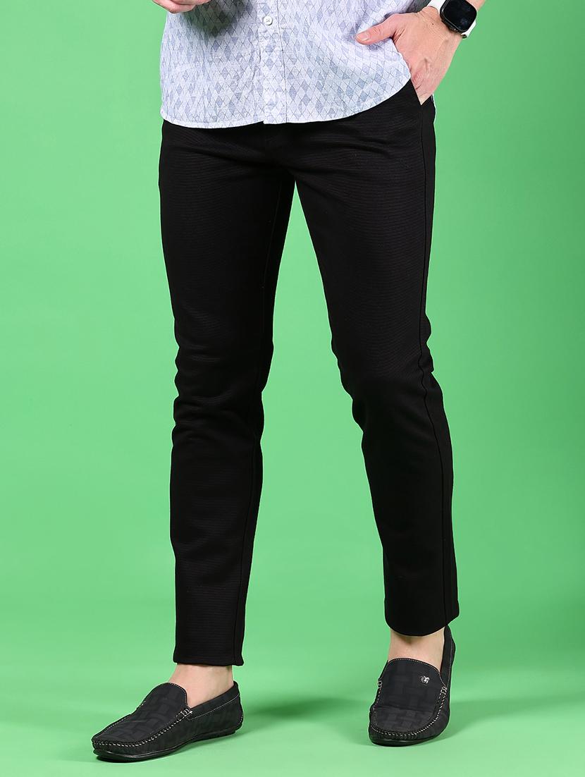 men solid mid rise slim fit chinos - 21922881 - Standard Image - 1