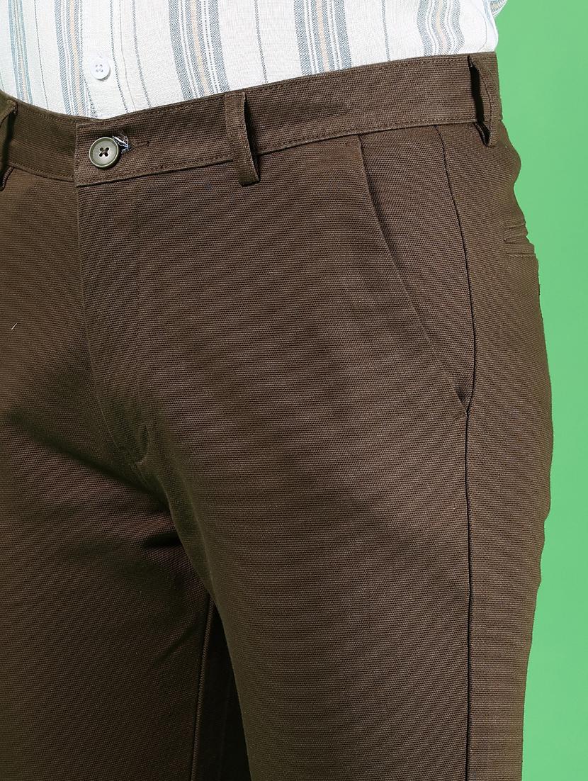 men solid mid rise slim fit chinos - 21922902 - Standard Image - 4