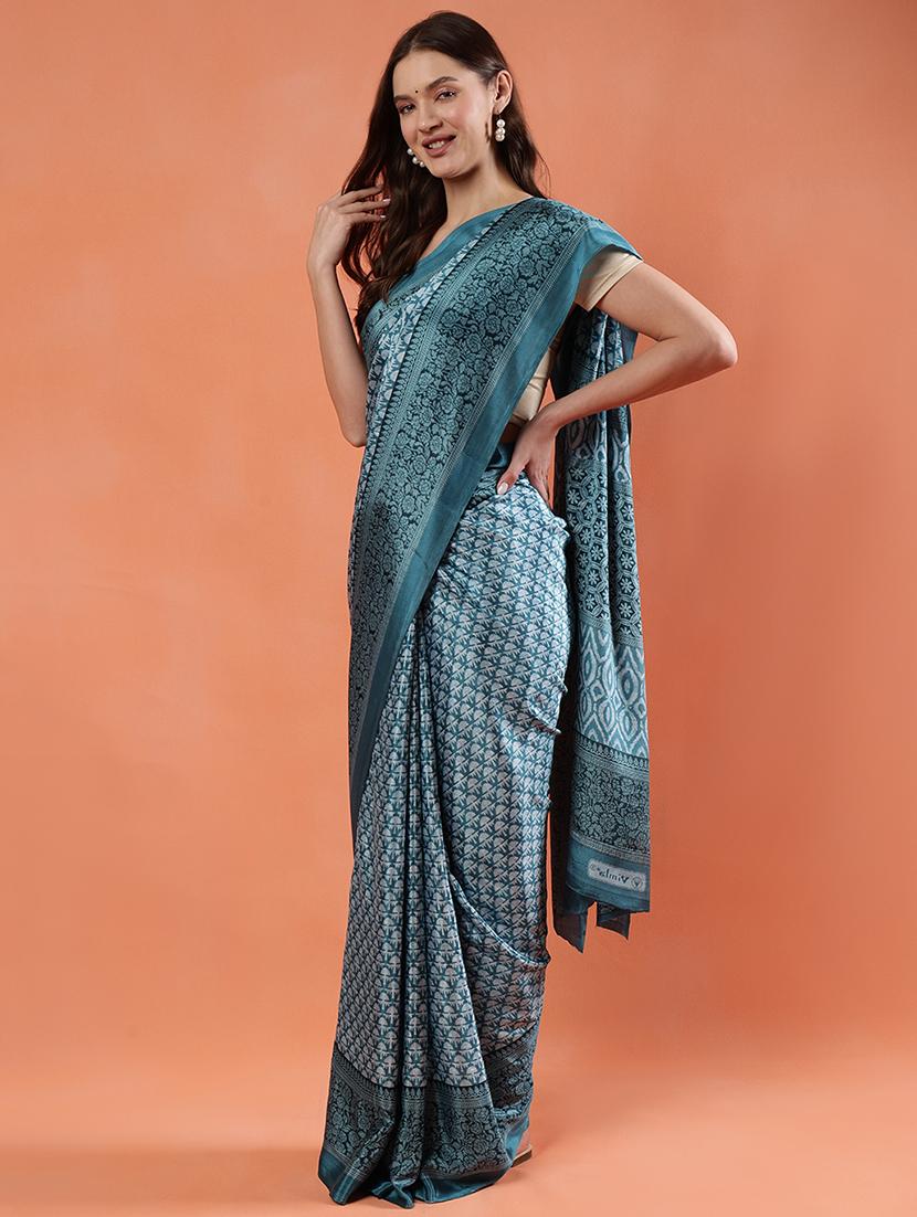 women printed casual wear saree with blouse - 21922907 - Standard Image - 1