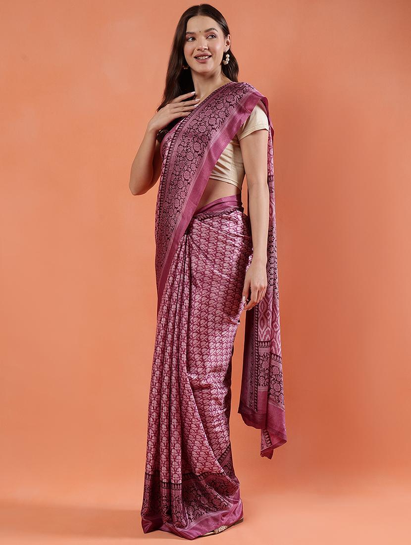 women printed casual wear saree with blouse - 21922908 -  Standard Image - 1