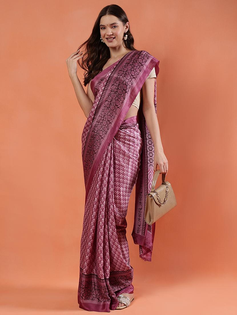women printed casual wear saree with blouse - 21922908 - Standard Image - 4