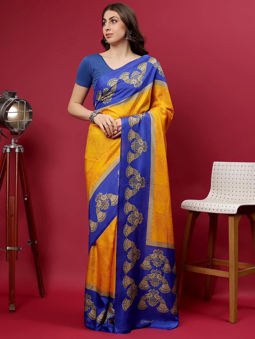 women printed casual wear saree with blouse - 21922911 - Standard Image - 1