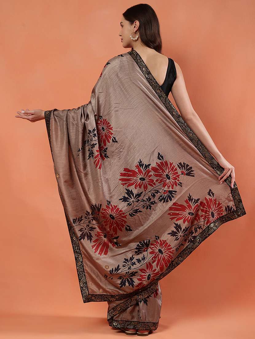 women printed casual wear saree with blouse - 21922917 -  Standard Image - 4