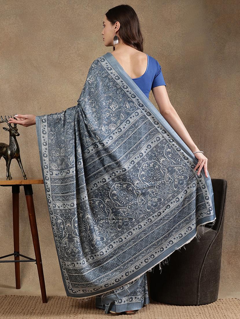 women printed casual wear saree with blouse - 21922922 - Standard Image - 4