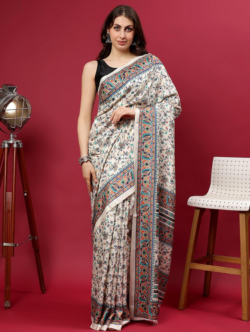 women printed casual wear saree with blouse - 21922923 -  Standard Image - 1