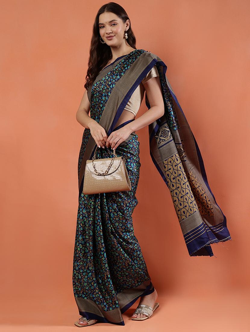 women printed casual wear saree with blouse - 21922924 - Standard Image - 1