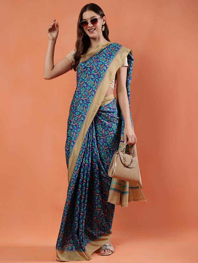 women printed casual wear saree with blouse - 21922926 - Standard Image - 1