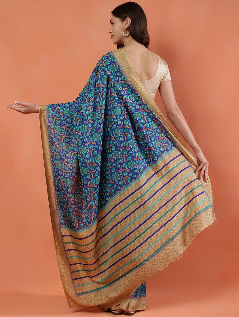 women printed casual wear saree with blouse - 21922926 - Standard Image - 4