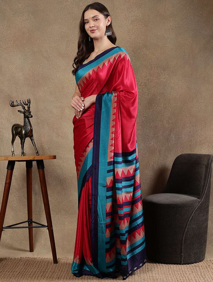 women pink bhagalpuri silk saree with blouse - 21922930 -  Standard Image - 1