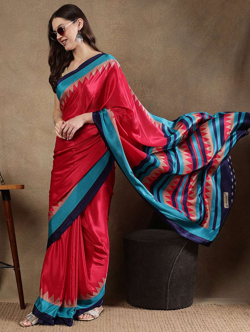 women pink bhagalpuri silk saree with blouse - 21922930 -  Standard Image - 4