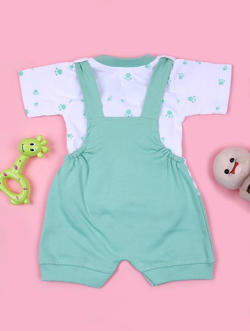kids printed t-shirt and dungree set - 21923105 -  Standard Image - 1