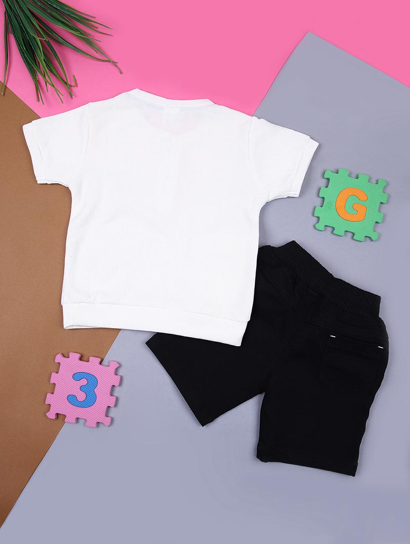 kids printed t-shirt and shorts co-ord set - 21923107 -  Standard Image - 1