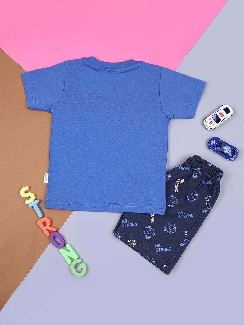 kids printed t-shirt and shorts co-ord set - 21923114 - Standard Image - 1