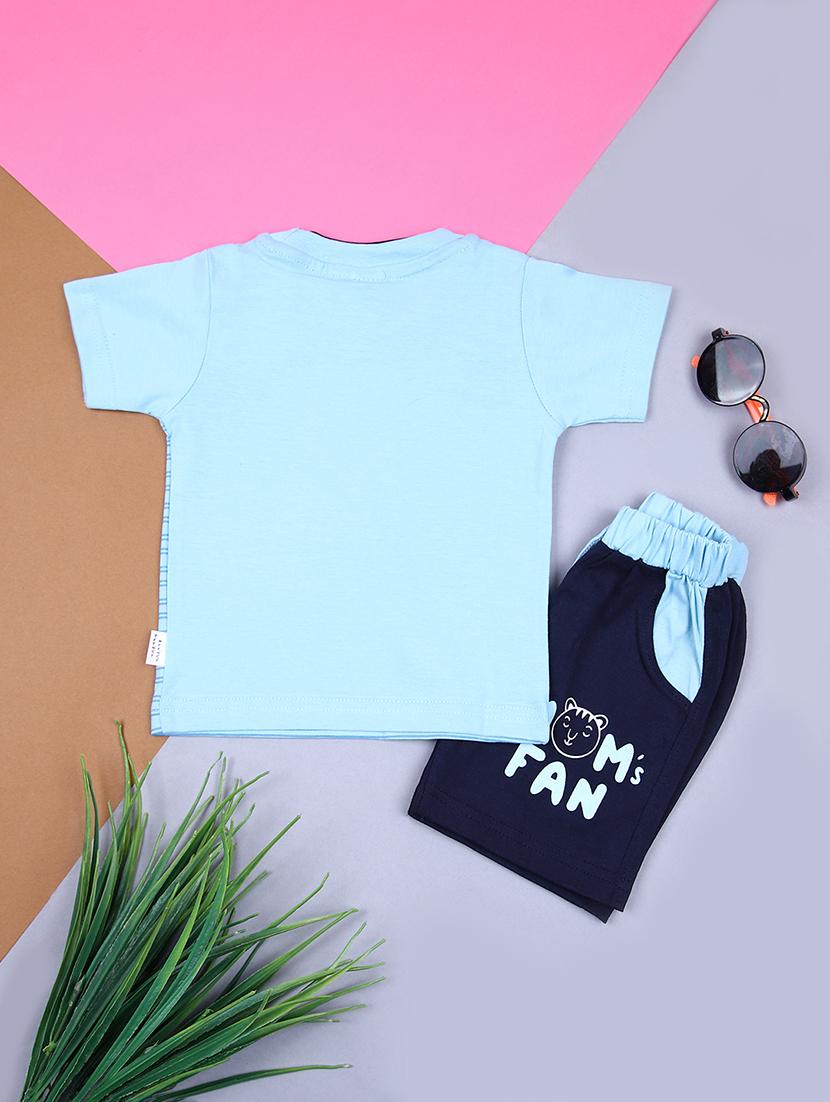 kids printed t-shirt and shorts co-ord set - 21923117 - Standard Image - 1