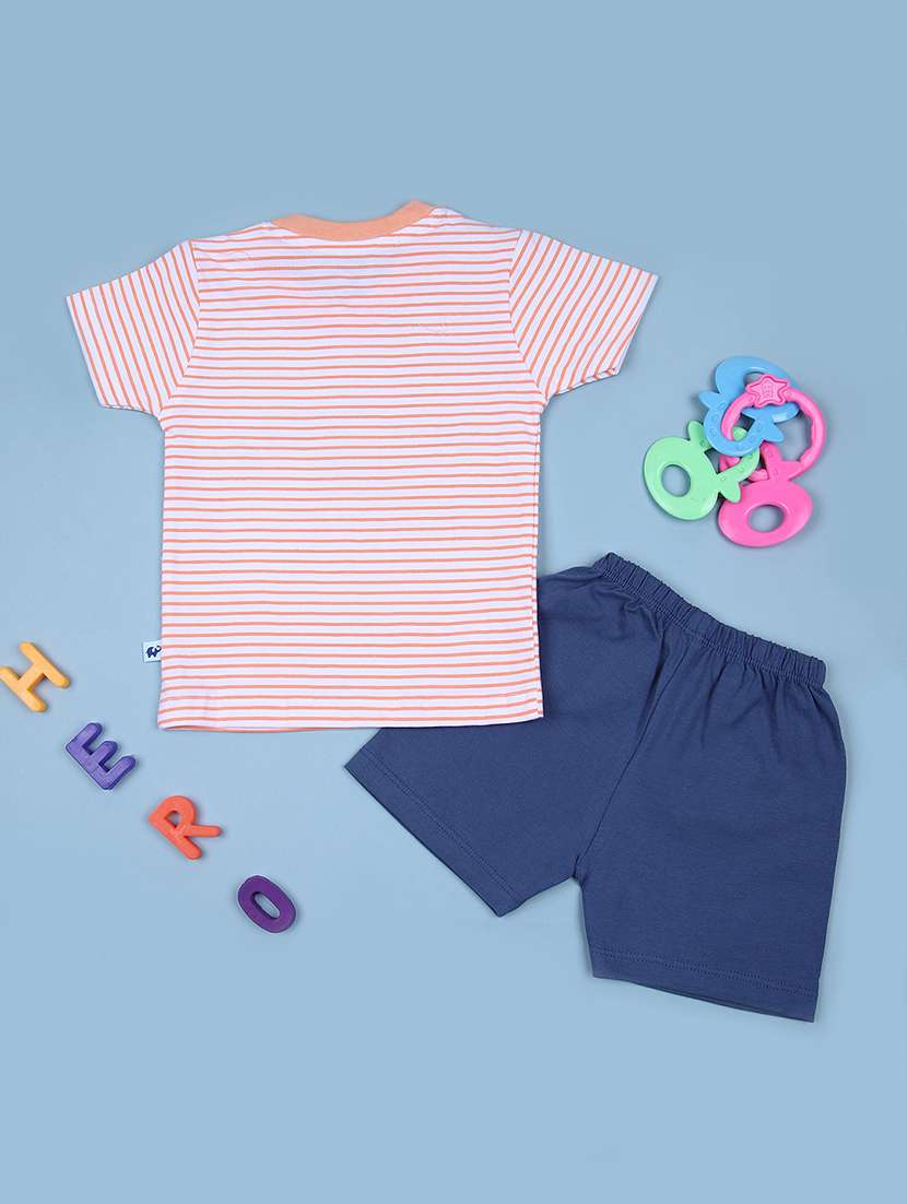 boys printed t-shirt and short co-ord set - 21923129 -  Standard Image - 1