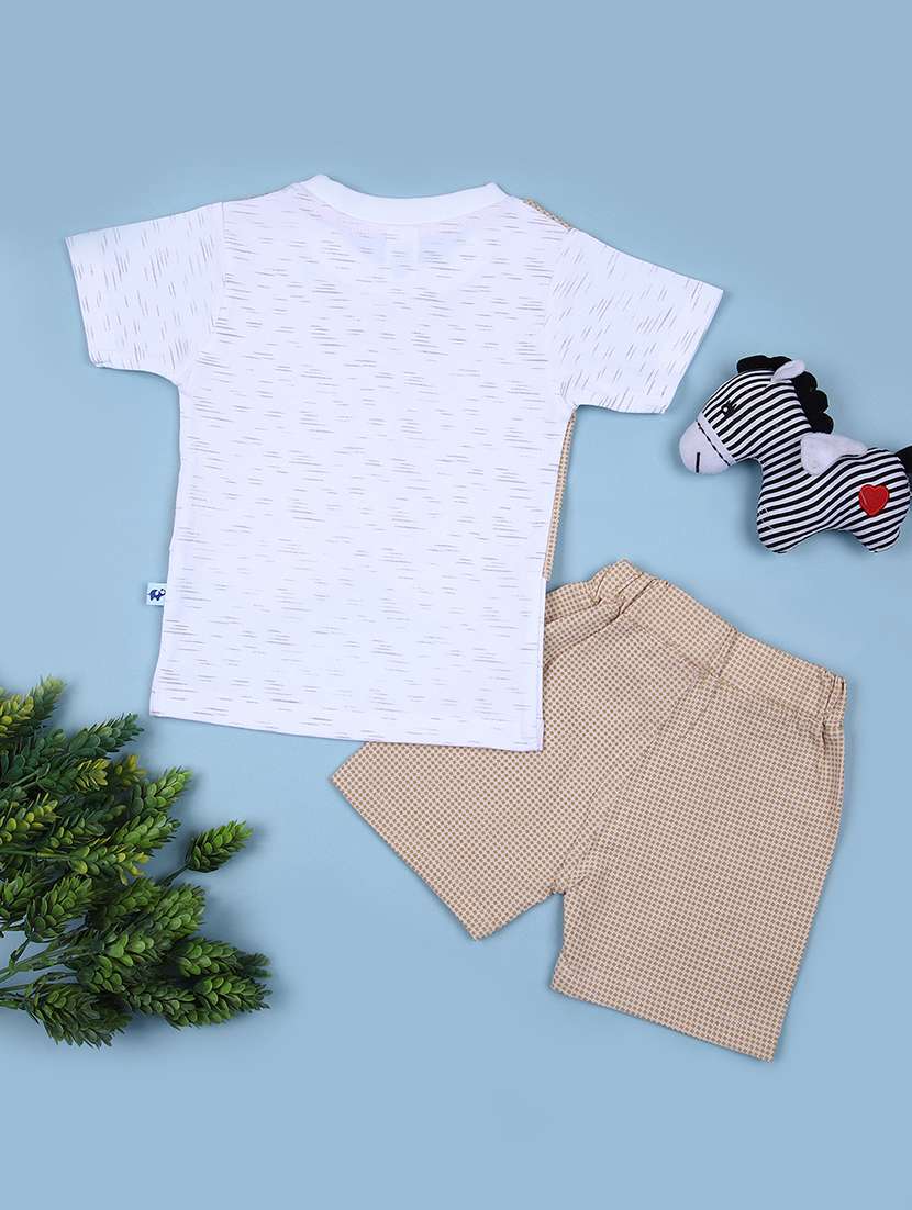 boys printed t-shirt & shorts casual wear set - 21923131 -  Standard Image - 1