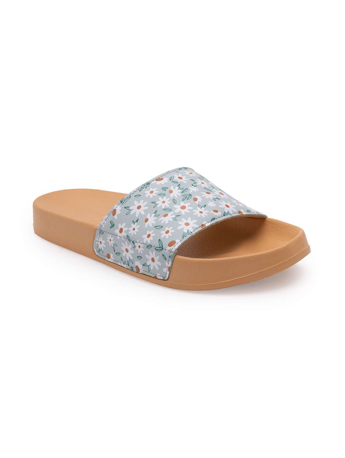 women printed slip on slider - 21923234 - Standard Image - 1