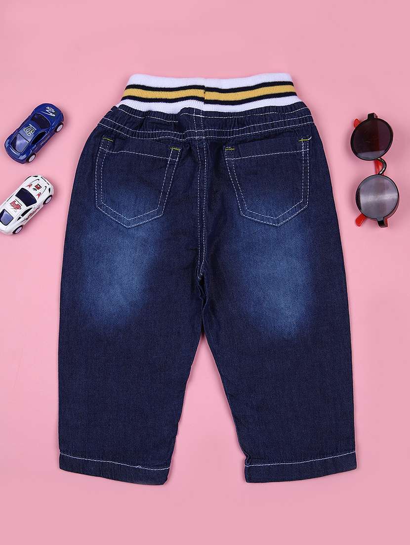 boys blue mid rise plain jean - 21923308 -  Standard Image - 1