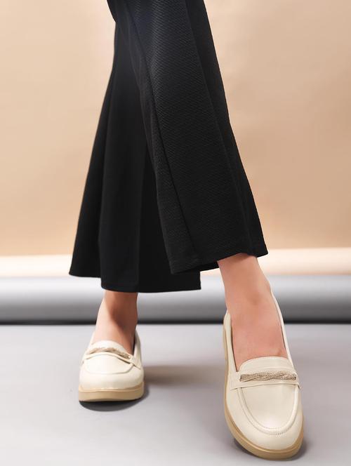women off white embellished slip on loafer - 21923603 - Standard Image - 0