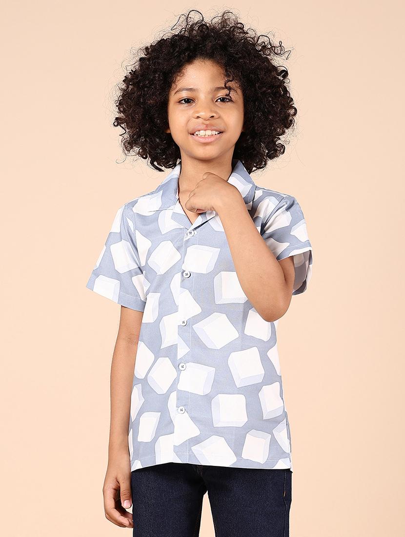 boys printed short sleeve casual shirt - 21923644 - Standard Image - 1