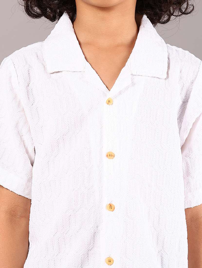 boys self designed cuabn collared shirt - 21923659 -  Standard Image - 4