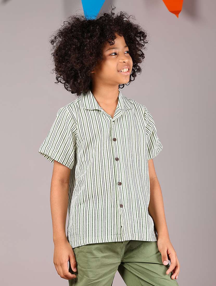 boys striped short sleeve casual shirt - 21923662 -  Standard Image - 1