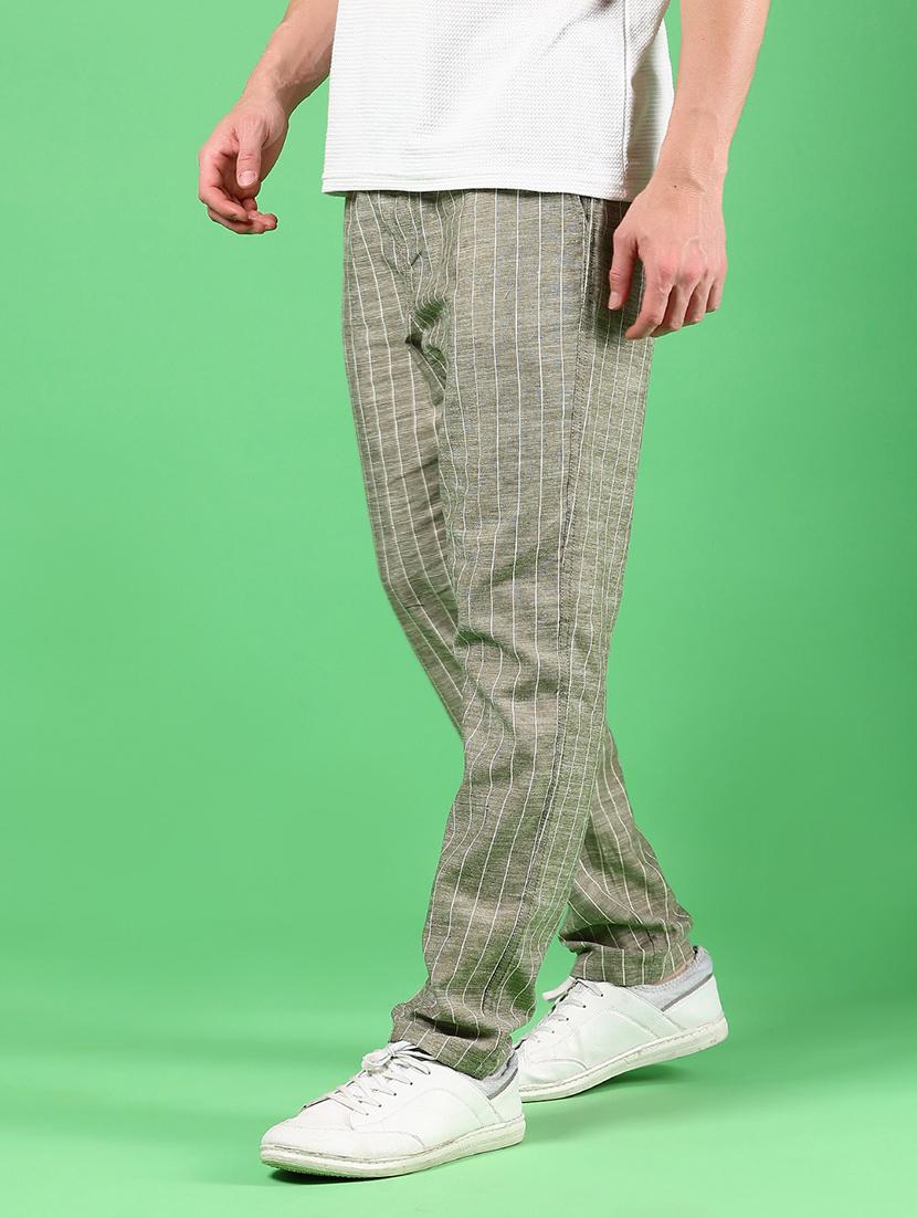 men striped mid rise casual trouser - 21923717 -  Standard Image - 1