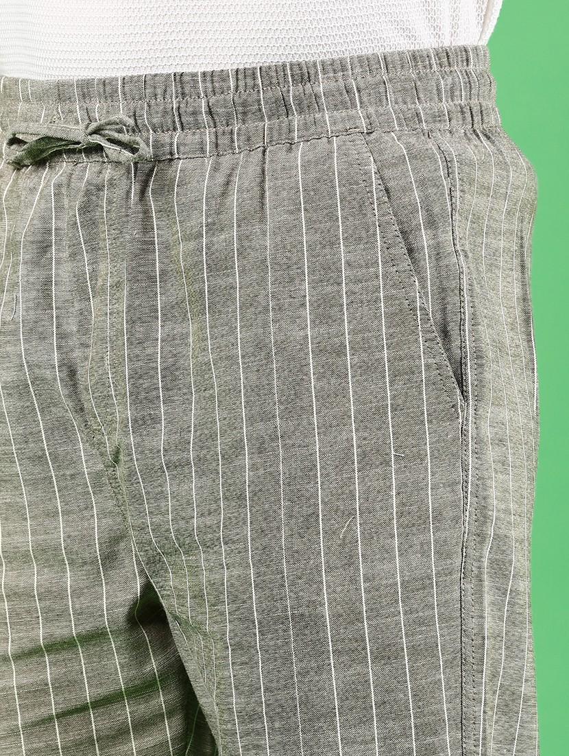 men striped mid rise casual trouser - 21923717 - Standard Image - 4