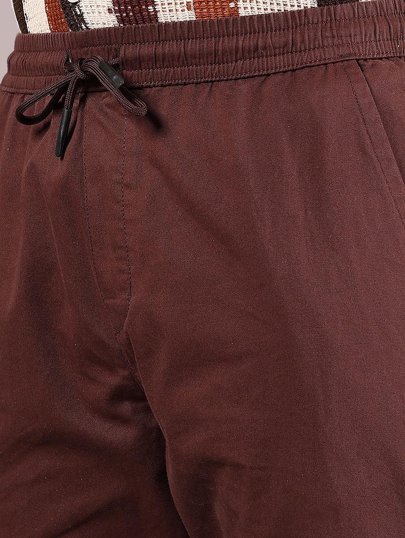 men solid mid rise casual trouser - 21923722 - Standard Image - 4