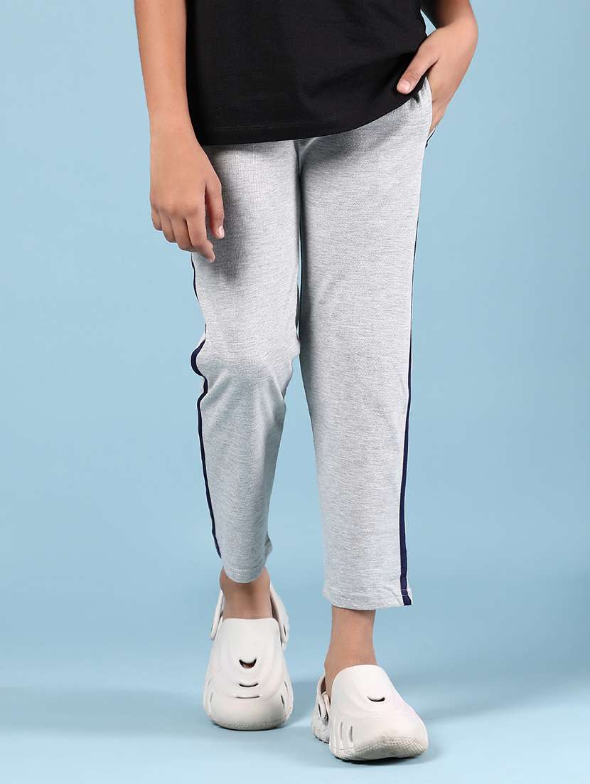 boys solid mid rise track pant - 21923748 -  Standard Image - 1