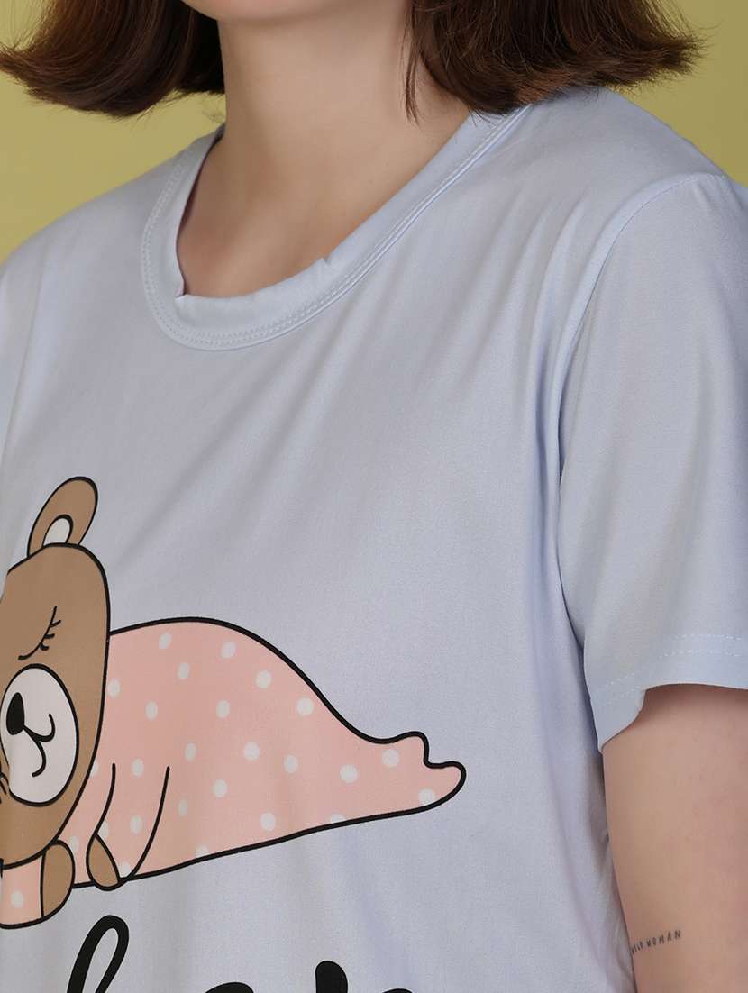 girls printed nightwear pyjama set - 21923769 -  Standard Image - 4