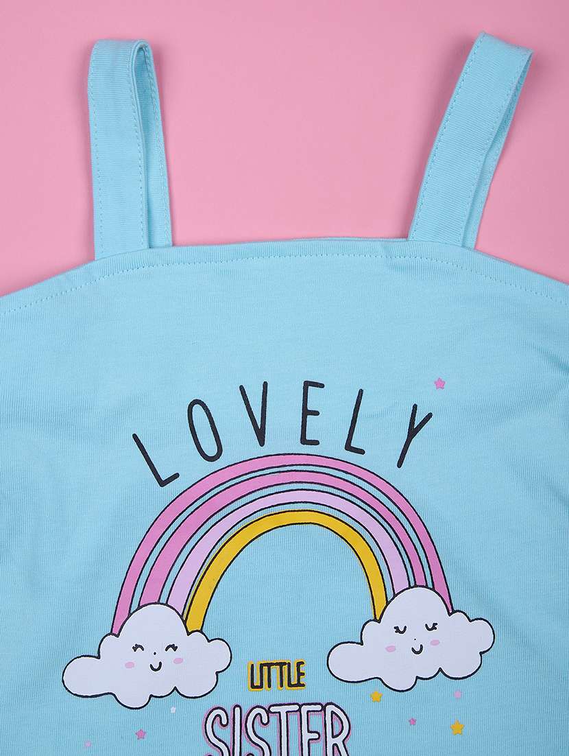 girls printed sleeveless skirt top set - 21923814 -  Standard Image - 4