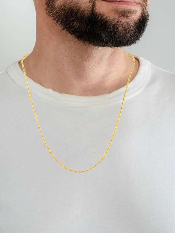 gold plated brass chain for men - 21923889 -  Standard Image - 4