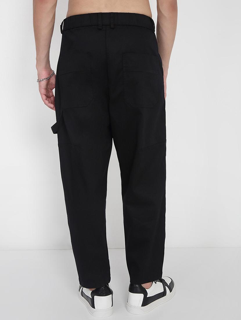 men solid mid rise regular fit casual trouser - 21923896 - Standard Image - 4