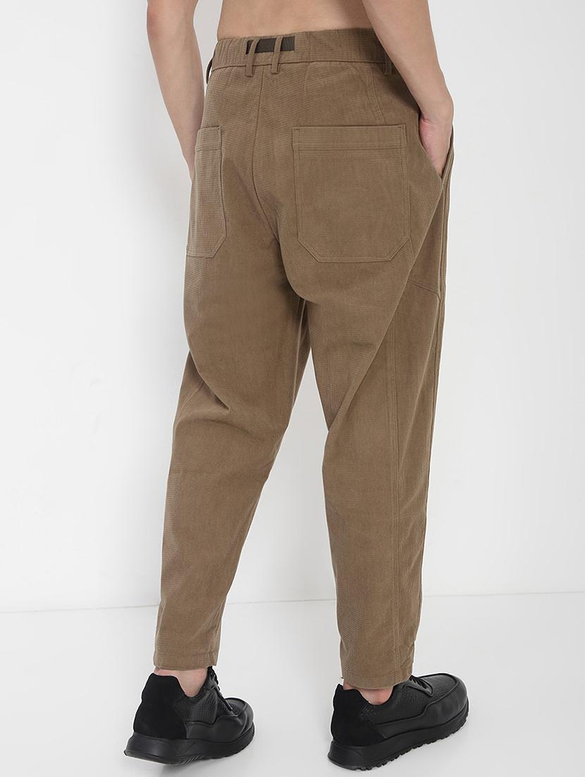 men solid mid rise regular fit casual trouser - 21923897 - Standard Image - 4