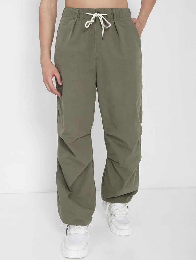 men solid mid rise parachute trouser - 21923900 - Standard Image - 1