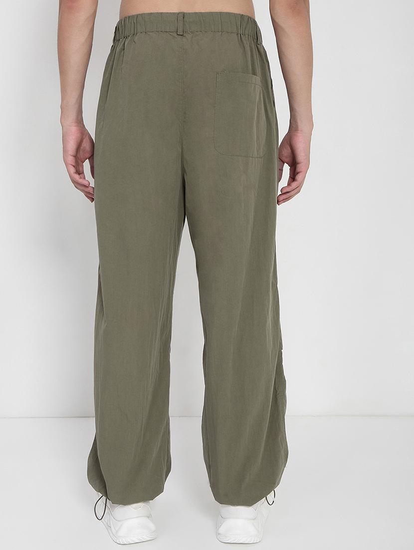 men solid mid rise parachute trouser - 21923900 - Standard Image - 4