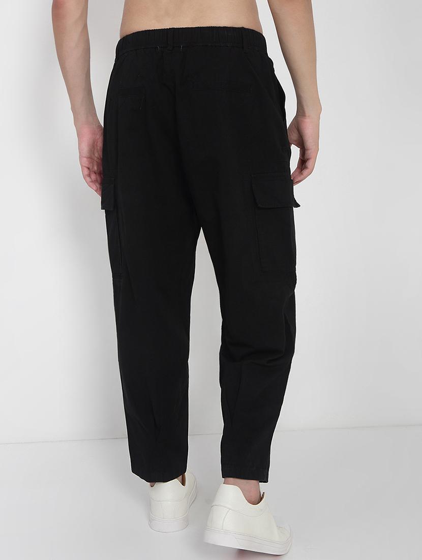 men solid mid rise flat front casual trouser - 21923905 - Standard Image - 4