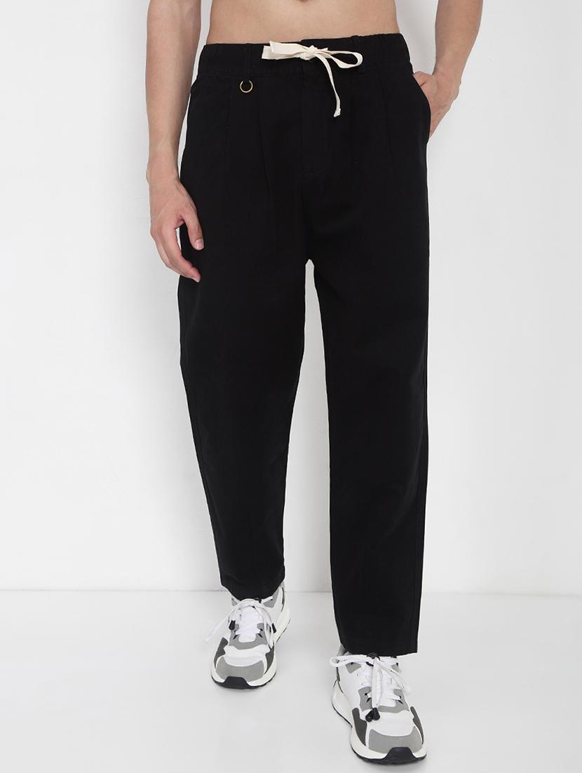 men solid mid rise full length casual trouser - 21923906 - Standard Image - 1