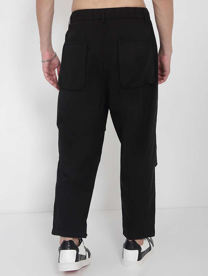 men solid mid rise full length casual trouser - 21923907 -  Standard Image - 4