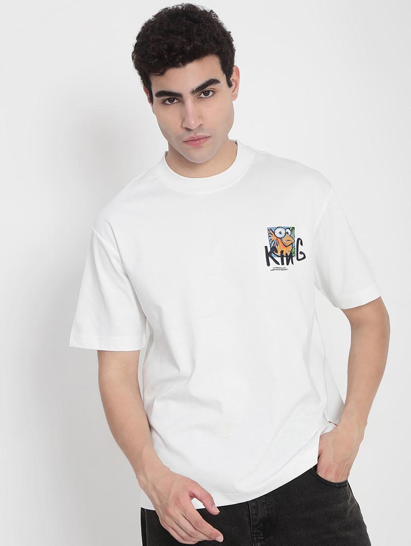 men printed short sleeves loose fit t-shirt - 21923914 - Standard Image - 1