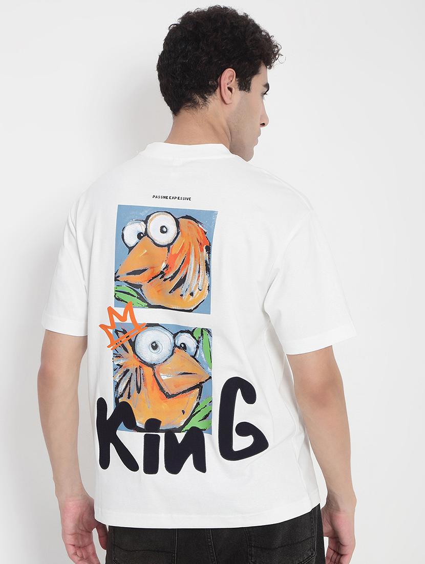 men printed short sleeves loose fit t-shirt - 21923914 - Standard Image - 4