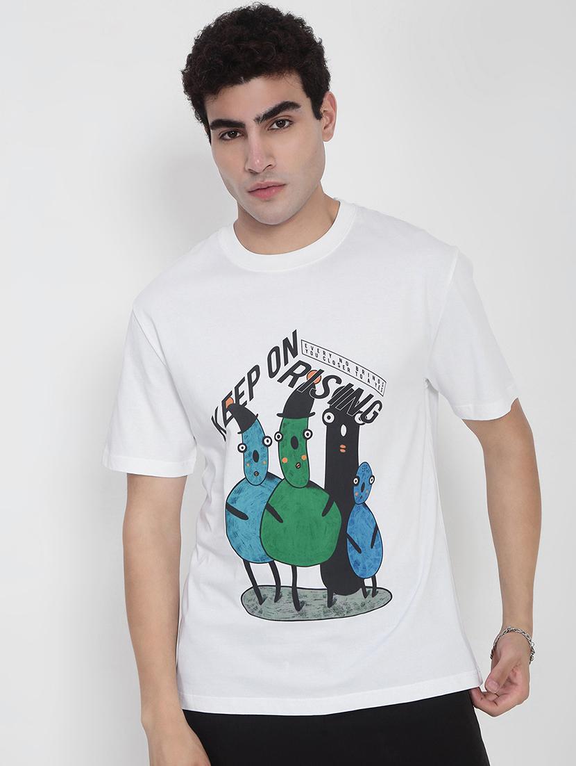 men printed short sleeves loose fit t-shirt - 21923922 -  Standard Image - 1
