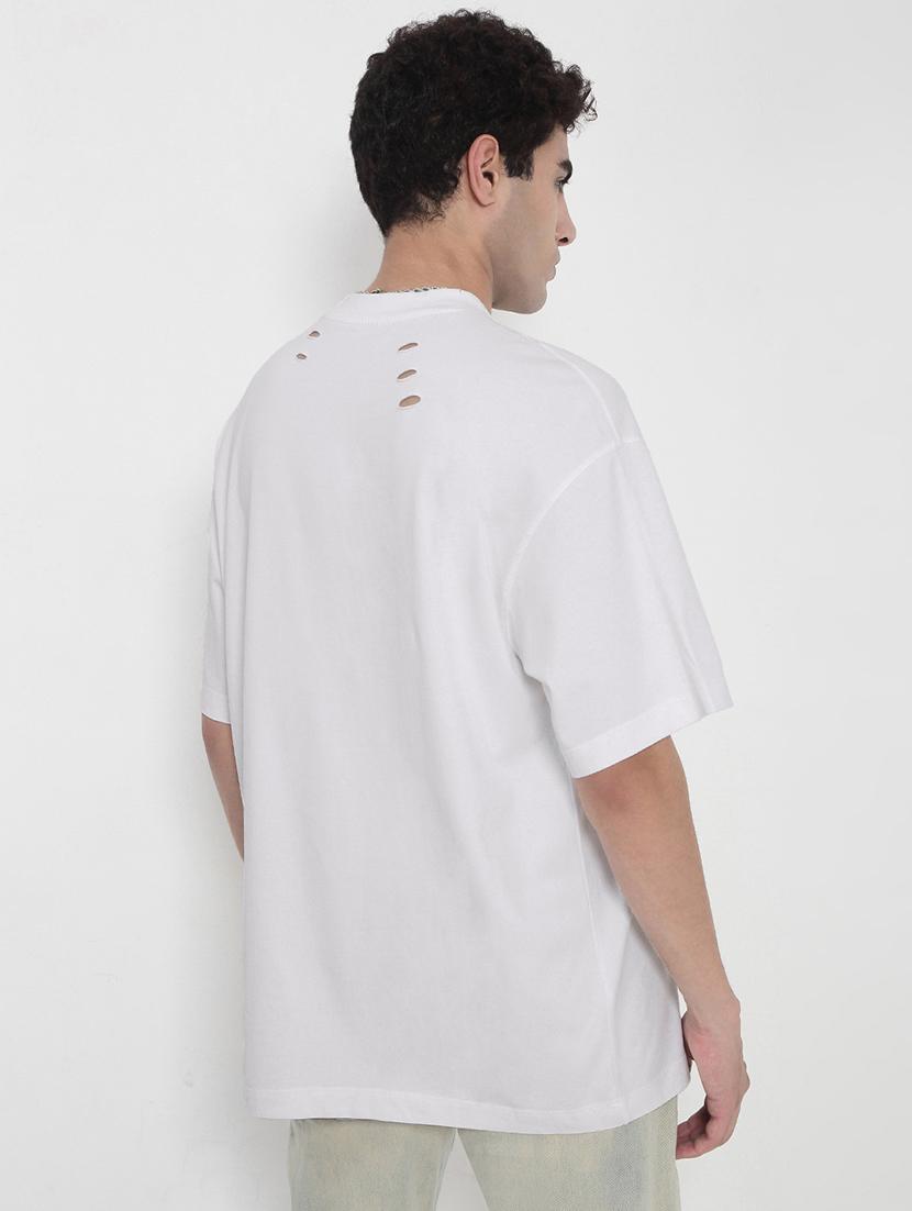 men solid short sleeves oversized t-shirt - 21923923 - Standard Image - 4